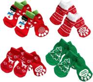 popetpop non slip cotton christmas pattern dogs logo