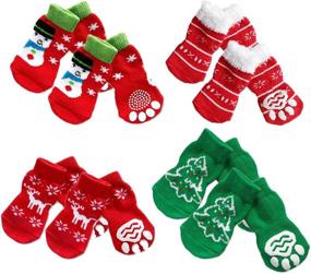 img 4 attached to POPETPOP Non Slip Cotton Christmas Pattern Dogs