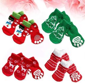 img 2 attached to POPETPOP Non Slip Cotton Christmas Pattern Dogs