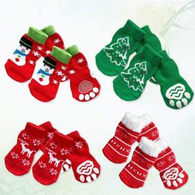 img 1 attached to POPETPOP Non Slip Cotton Christmas Pattern Dogs