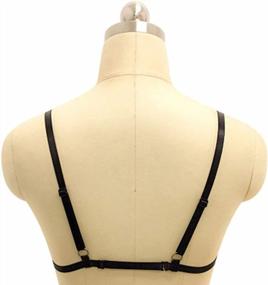 img 2 attached to Strappy Hollow Out Caged Halter Bra Top For Women - Sexy Body Harness Lingerie With Criss-Cross Back And Bandeau Design