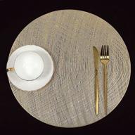 u'artlines placemats metallic hollow out mats vinyl non-slip heat insulation kitchen table mats (21102gold, 6pcs) logo