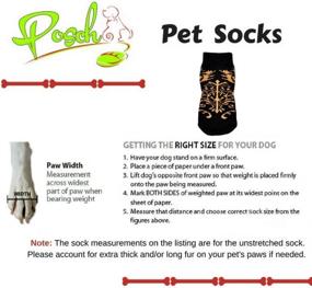 img 1 attached to 🧦 Posch Anti-Slip Knit Pet Socks: Traction Soles for Indoor Wear, Slip-On Paw Protectors