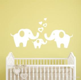 img 2 attached to Elephant Removable Decorative Sticker Nursery Nursery