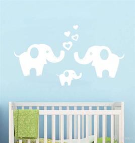 img 1 attached to Elephant Removable Decorative Sticker Nursery Nursery