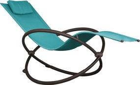img 4 attached to Vivere ORBL1-TT Outdoor Rocking Chair, True Turquoise Orbital Lounger