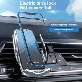 img 3 attached to 📱 GOOSUO Wireless Car Phone Holder Charger - 10W Fast Charging for iPhone 12/11/Pro/XS/XR/8 Plus, Samsung Galaxy S10/S9/Note10/Note9 - Black+Blue