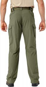 img 2 attached to CRYSULLY Men'S Outdoor Quick Dry Lightweight Elastic-Waist Thin Cargo Hiking Tactical Pants (No Belt)