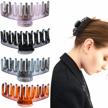 strong hold hair accessories: 4 pcs nonslip large hair claw clips for thick hair logo