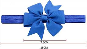 img 2 attached to 🎀 Adorable 2pc/Set Baby Girls Grosgrain Ribbon Hairband Set with Ribbon Bows – JB10 Headband Collection