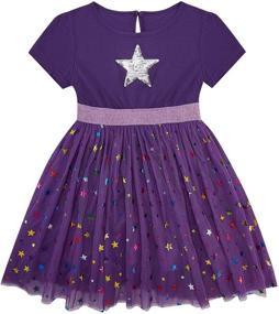 img 4 attached to ✨ Sparkle in Style: Shop the DaniChins Layered Sparkle Little Purple Girls' Clothing Collection