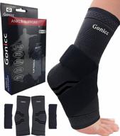 gonicc professional foot sleeve pair(2 pcs) with compression wrap support, breathable, stabiling ligaments, prevent re-injury, boots circulation, ankle brace, volleyball protective gear ankle guards logo