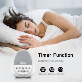 img 3 attached to 🎵 LEAWOD White Noise Machine: 29 Soothing Sounds with Night Light, USB Rechargeable, Auto-Off Timer – Ideal Sound Machine for Sleeping – Adult, Kids & Baby (White)