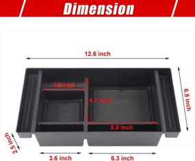 img 2 attached to Keep Your Truck Organized: Richeer Center Console Tray For 2019-2021 Silverado And Sierra 1500, 2500 And 3500 HD