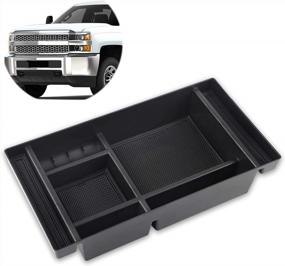 img 4 attached to Keep Your Truck Organized: Richeer Center Console Tray For 2019-2021 Silverado And Sierra 1500, 2500 And 3500 HD