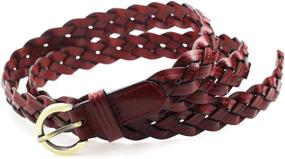 img 1 attached to MoYoTo® Womens Fashion Braided Leather Women's Accessories : Belts