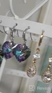 img 1 attached to Exquisite Heart Crystals Earrings: Dazzling Droplet Fish Hook Earrings for Women, Amethyst Pink - Perfect Mothers Day Gifts for Her review by Rob Jimenez