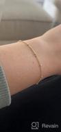 img 1 attached to Dainty 14K Gold Filled Initial Bracelets with Personalized Disc Monogram Charm - Perfect Gift for Women & Girls by MONOZO review by Bryan Gibbons