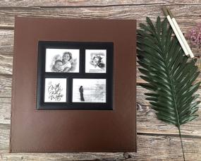 img 1 attached to RECUTMS 600 Pocket Photo Album With Sewn Bonded Leather Hardcover For 4X6 Photos - Ideal For Anniversaries, Baby And Vacation Memories (Brown)