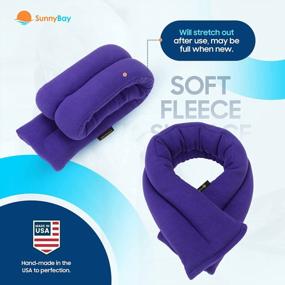 img 2 attached to Deep Pain Relief Neck & Shoulder Heating Pad By SunnyBay - Hot/Cold Therapy, Weighted Bean Bag Moist Heat Wrap (Purple)
