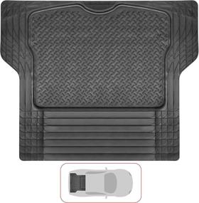 img 4 attached to 🚗 VaygWay Cargo Liner Trunk Floor Mat: All-Weather Rubber Protection for Car, SUV, Truck - Universal Fit, Heavy Duty & Trimmable - Black