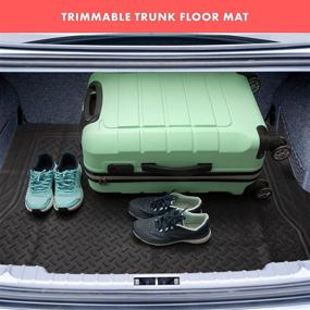 img 3 attached to 🚗 VaygWay Cargo Liner Trunk Floor Mat: All-Weather Rubber Protection for Car, SUV, Truck - Universal Fit, Heavy Duty & Trimmable - Black