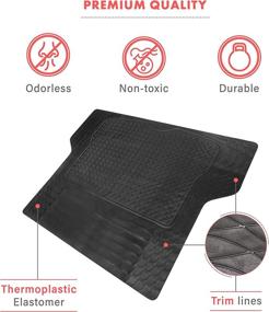 img 2 attached to 🚗 VaygWay Cargo Liner Trunk Floor Mat: All-Weather Rubber Protection for Car, SUV, Truck - Universal Fit, Heavy Duty & Trimmable - Black