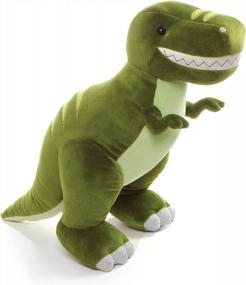 img 2 attached to GUND Chomper Dinosaur T-Rex Plush: 15" Of Green Adorableness!