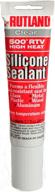 🔥 high heat silicone sealant: rutland 500-degree rtv, 2.7oz tube, clear логотип