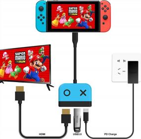 img 1 attached to Portable Switch Dock With HDMI, USB, And Charging For Nintendo Switch And More