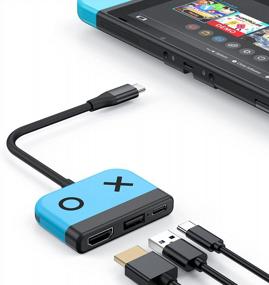 img 4 attached to Portable Switch Dock With HDMI, USB, And Charging For Nintendo Switch And More