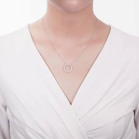 img 1 attached to Ожерелье с подвеской из стерлингового серебра для женщин со сверкающим кубическим цирконием, родиевое покрытие от BERRICLE