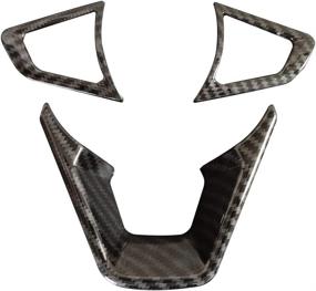 img 4 attached to Enhance Your Ford Fusion Mondeo Edge with a Stylish 3PCS Carbon Fiber Folor Steering Wheel Cover!