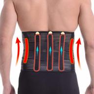 relieve back pain with hopeforth lumbar support brace belt - breathable compression design! logo