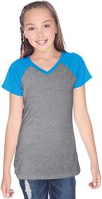 img 2 attached to 👚 Optimized Kavio Jersey Contrast Raglan Sleeve Girls' Clothing - Stylish Tops, Tees & Blouses