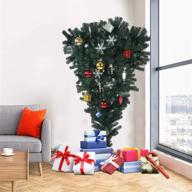 578-tip spru christmas tree - livebest 5.5ft перевернутая искусственная рождественская елка из пвх логотип