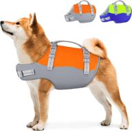 jujubak ripstop dog life jacket - adjustable, reflective, and buoyant life vest for dogs - ideal for boating and swimming логотип