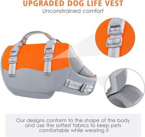 img 2 attached to JuJubak Ripstop Dog Life Jacket - Adjustable, Reflective, and Buoyant Life Vest for Dogs - Ideal for Boating and Swimming