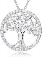 ожерелье из стерлингового серебра «древо жизни» для женщин - имитация бриллианта cz, семейная подвеска, ювелирные изделия, рождественские подарки для мамы, жены, дочери, ее логотип