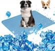 keep your dogs cool this summer with xzking's ice silk pet self cooling mat - 27.6x39, blue logo