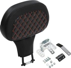 img 2 attached to 🏍️ SLMOTO Razor Chopped Tour-Pack Backrest Pad: Compatible with Harley Davidson Touring CVO Street Glide Road Glide Electra Glide 2014-2022, Black Stitching for Enhanced SEO