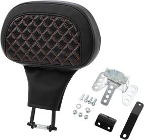 img 4 attached to 🏍️ SLMOTO Razor Chopped Tour-Pack Backrest Pad: Compatible with Harley Davidson Touring CVO Street Glide Road Glide Electra Glide 2014-2022, Black Stitching for Enhanced SEO