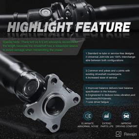 img 1 attached to A-Premium Front Drive Shaft Prop Assembly for Dodge Dakota 2001-2007 Mitsubishi Raider 2006-2007 4WD: Premium Quality Guaranteed