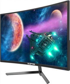 img 2 attached to Sceptre C248B 144RN: Edge Less FreeSync DisplayPort, Curved Screen, 165Hz, Built-In Speakers, Frameless Design, Blue Light Filter – LED Monitor