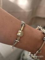 img 1 attached to Sterling Silver Yellow Gold Snake Chain Bracelet for Pandora Charms 🐍 - LONAGO Jewelry Moments, Fits Any Charm, Perfect Gift for Women and Girls review by Luisana Brooks