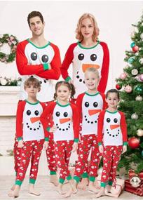 img 3 attached to Christmas Family Matching Pajamas - Long Sleeve Cotton Sleepwear For Women, Men, And Kids