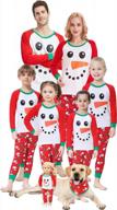 рождественские пижамы для всей семьи - хлопковая одежда для сна с длинными рукавами для женщин, мужчин и детей логотип