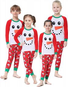 img 1 attached to Christmas Family Matching Pajamas - Long Sleeve Cotton Sleepwear For Women, Men, And Kids