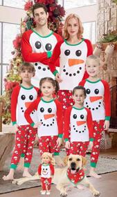 img 2 attached to Christmas Family Matching Pajamas - Long Sleeve Cotton Sleepwear For Women, Men, And Kids