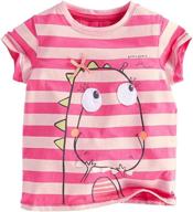 coralup little girls dinosaur stripes boys' clothing ~ tops, tees & shirts logo